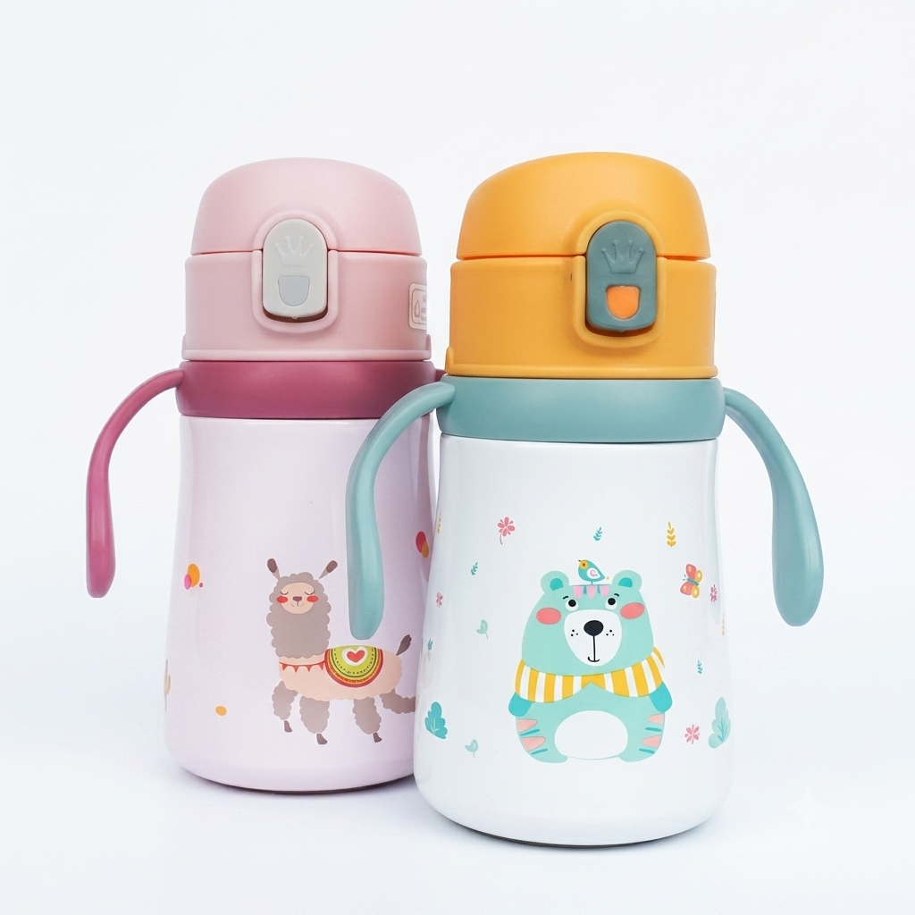 360ml Baby Water Bottle - Premium 316 Stainless Steel Insulated Thermos for Hot & Cold Drinks