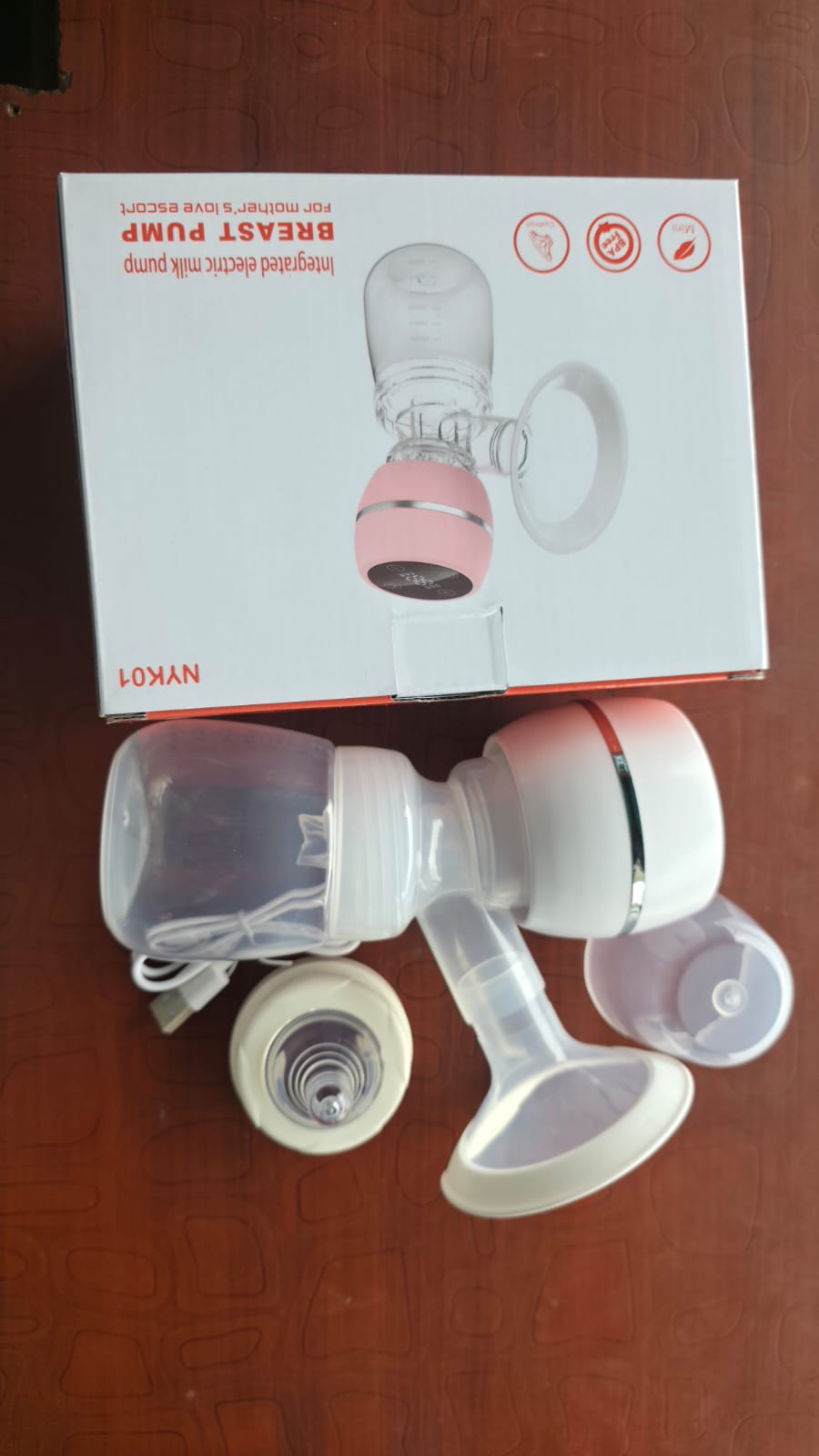 Electric Breast Pump, Rechargeable Hands-Free Breastpump with LED Display, Smart Touch Control, Type-C Fast Charging, & Infant Feeding Bottle with Premium Silicone Nipple - Image 2